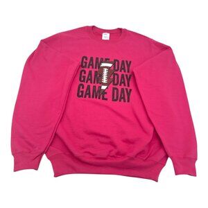 Vibrant Pink Graphic Sweater - Game Day - Size Small